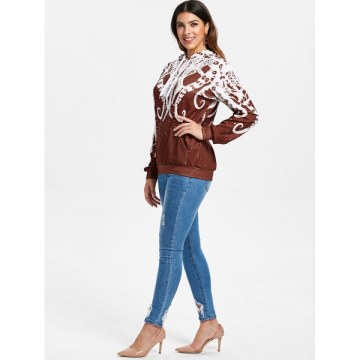 3D Octopus Kangaroo Pocket Hoodie - Blood Red