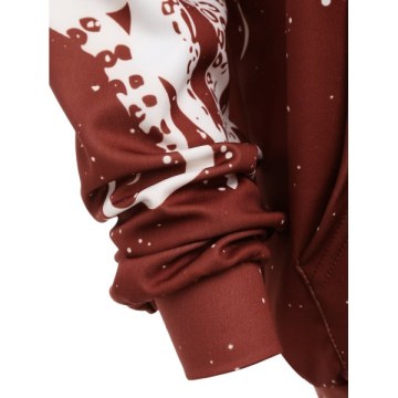 3D Octopus Kangaroo Pocket Hoodie - Blood Red