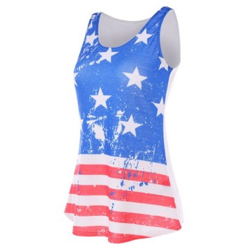 American Flag Tank Top - Blue