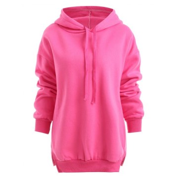 Animal Ears Fleece Hoodie - Violet Red