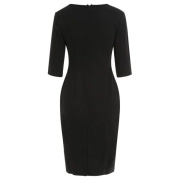 Baroque Print Polka Dot Dress - Yellow