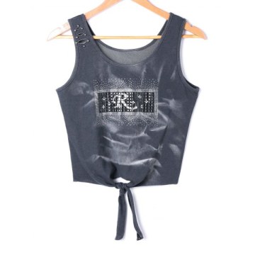 Beading Crop Tank Top -