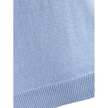 Bowknot Back Plain Sweater - Light Blue One