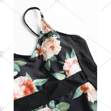 Cami Floral One-piece Swimsuit - Black