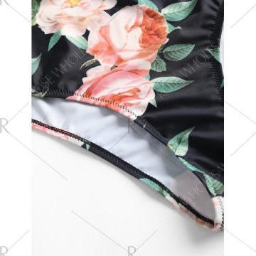 Cami Floral One-piece Swimsuit - Black