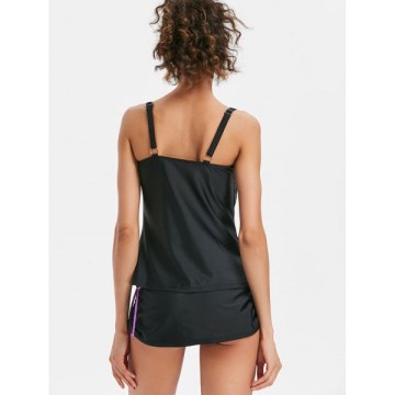 Cami Strap Striped Tankini -