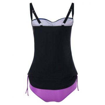 Cami Strap Striped Tankini -