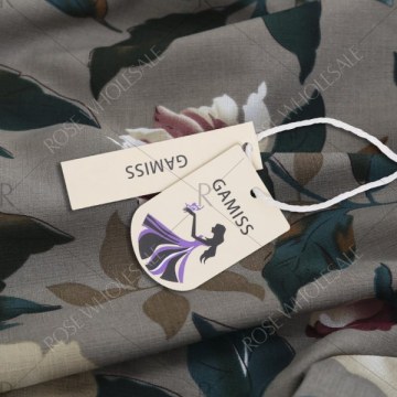 Casual Round Collar Long Sleeve Floral Print Pocket Dress for Women - Geometric Print