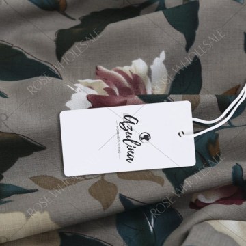 Casual Round Collar Long Sleeve Floral Print Pocket Dress for Women - Geometric Print