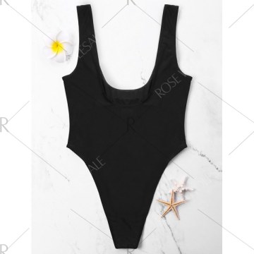 Cat Face High Cut wimwear - Black