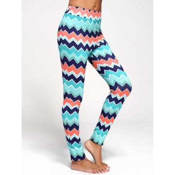 Chevron Print Flare Pants -