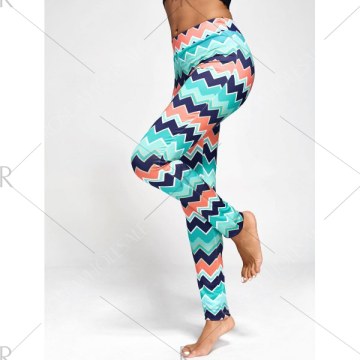 Chevron Print Flare Pants -
