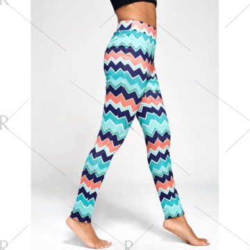 Chevron Print Flare Pants -