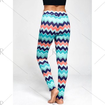 Chevron Print Flare Pants -