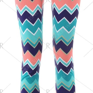 Chevron Print Flare Pants -