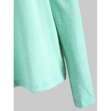 Cold houlder Lace Panel weater - Light Aquamarine