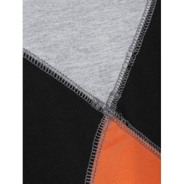 Color Block Batwing leeve T-shirt - Black