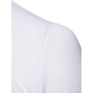 Color Spliced Crew Neck T-shirt - White