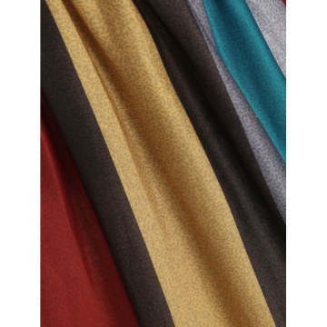 Contrast Striped Round Neck A Line Dress - ulti-c