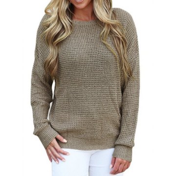 Criss Cross Drop houlder Convertible weater - Wood