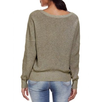 Criss Cross Drop houlder Convertible weater - Wood