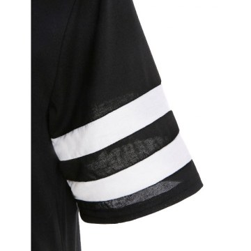 Crisscross triped Cuff Maxi Dress - Black