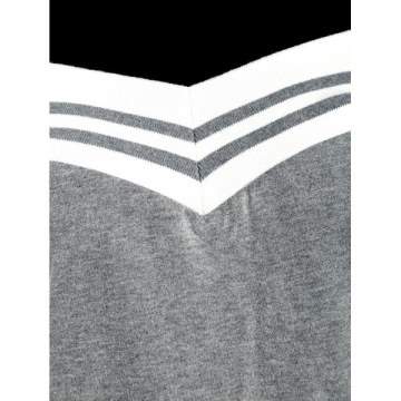 Cut Out Shoulder Panel Sweatshirt - Gray Goose
