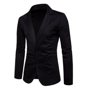 Fashion Men Two-button Casual Small Suit Jacket - Cloudy Gray