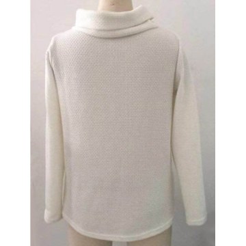 Five Buckle High Collar Pullover olid Color Women's weater - Tan