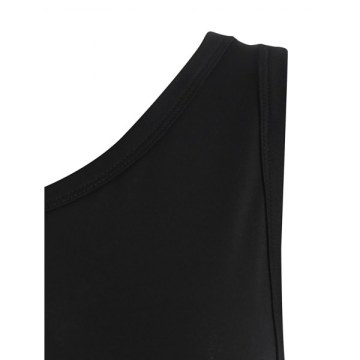 Floral Print leeveless coop Neck Dress - Black