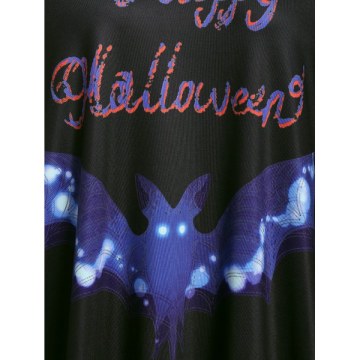 Halloween Lace Insert Tunic T Shirt - Black