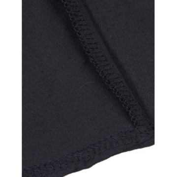 Hepburn Vintage Series Women Dress Spring And Summer Pure Color Lapel V-neck Design Short Sleeve Retro Belt Dress - Black