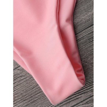 High Cut Pineapple Print Bikini Set - Pink