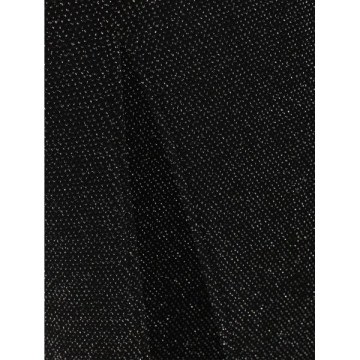 High Slit Flounce Sparkly axi Dress - Black