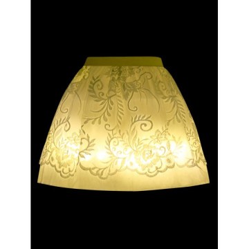 High Waisted ini LED Light Up Skirt - White