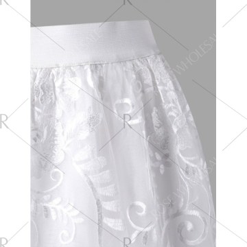 High Waisted ini LED Light Up Skirt - White