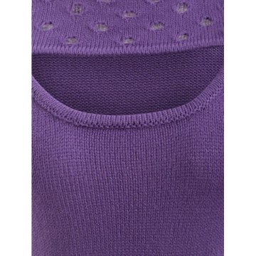 Holes Keyhole Cut Front weater - Purple