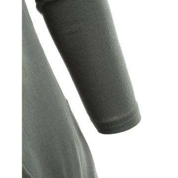 Hooded Low Cut Wide Leg Jumpsuit - Army Green