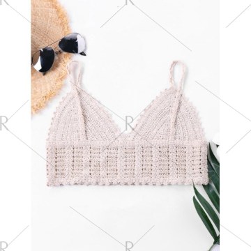 Knit Sleeveless Cover Up Top - Apricot