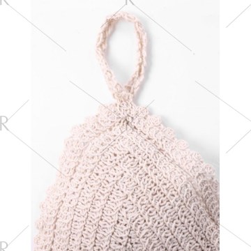 Knit Sleeveless Cover Up Top - Apricot