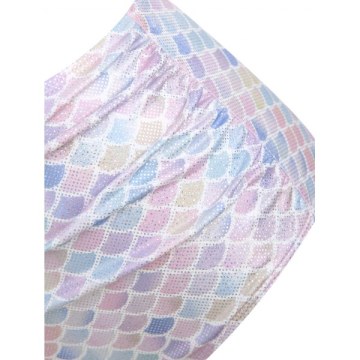 Knotted Back ermaid Wrap Bikini Swimsuit - Pink