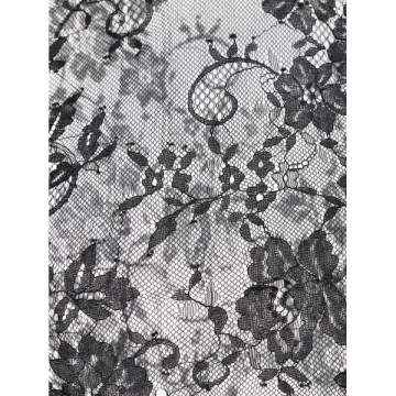 Lace Crop Top and Slit axi Skirt - Black