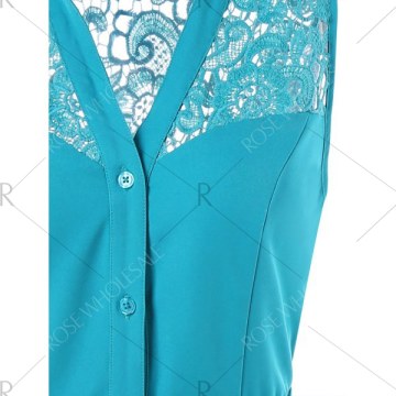 ace Insert Mini Shirt Dress - Peacock Blue