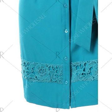 ace Insert Mini Shirt Dress - Peacock Blue