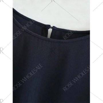 ace Insert One Button Blouse - Purplish Blue