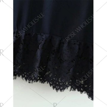 ace Insert One Button Blouse - Purplish Blue