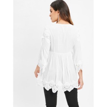 ace Panel Peplum Top - White