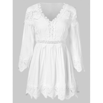 ace Panel Peplum Top - White