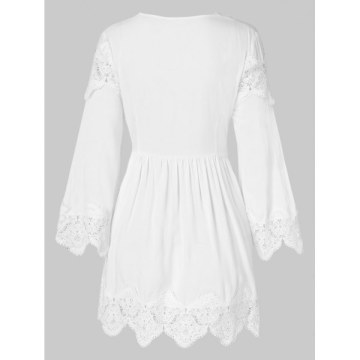 ace Panel Peplum Top - White