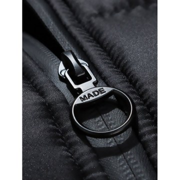 Lamb Fur Collar Thick Short Cotton Suit - Light Gray